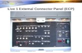 Live 1 External Connector Panel (ECP). Camplex: Not Used Black outputs Black 1 Black 2 Black 3.