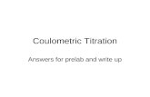 Coulometric Titration Answers for prelab and write up.