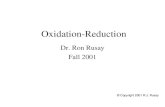 Oxidation-Reduction Dr. Ron Rusay Fall 2001 © Copyright 2001 R.J. Rusay.