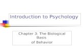 Introduction to Psychology Chapter 3: The Biological Basis of Behavior.