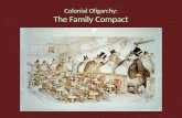 Colonial Oligarchy: The Family Compact. Colonial Oligarchy The Family Compact was an exclusive, closed oligarchy of wealthy, Anglican, conservative, elite.