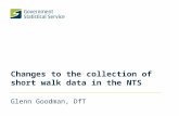 Changes to the collection of short walk data in the NTS Glenn Goodman, DfT.