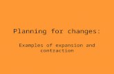 Planning for changes: Examples of expansion and contraction.