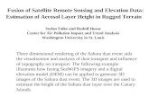 Fusion of Satellite Remote Sensing and Elevation Data: Estimation of Aerosol Layer Height in Rugged Terrain Stefan Falke and Rudolf Husar Center for Air.
