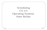 Lecture 6 Page 1 CS 111 Fall 2015 Scheduling CS 111 Operating Systems Peter Reiher.