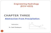 CHAPTER THREE Abstraction From Precipitation -1 Engineering Hydrology (ECIV 4323)  Instructor: Dr. Said Ghabayen.
