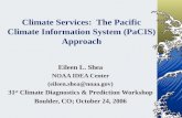 Climate Services: The Pacific Climate Information System (PaCIS) Approach Eileen L. Shea NOAA IDEA Center (eileen.shea@noaa.gov) 31 st Climate Diagnostics.