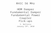 RHIC 56 MHz HOM Damper Fundamental Damper Fundamental Power Coupler Pick-ups S. Bellavia January 19 th, 2010.