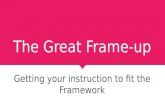 The Great Frame-up Getting your instruction to fit the Framework.