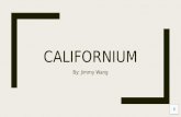 CALIFORNIUM By: Jimmy Wang History ■Californium is a synthetic element meaning that it is not found in nature but made by humans. It was first made in.