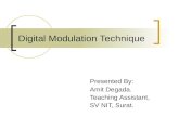 Digital Modulation Technique Presented By: Amit Degada. Teaching Assistant, SV NIT, Surat.