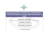 Ring Recognition and Electron Identification in the RICH detector of the CBM Experiment at FAIR Semeon Lebedev GSI, Darmstadt, Germany and LIT JINR, Dubna,