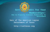 Sons of The American Legion Detachment of Texas .