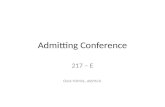 Admitting Conference 217 – E Clerk YUMUL, ARVIN R.