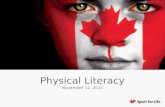 Physical Literacy November 12, 2015. PL Webinar Objectives Have a better understanding of what physical literacy is. Understand the role that physical.