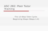 ASC 282: Peer Tutor Training The 12-Step Tutor Cycle: Beginning Steps (Steps 1-4)