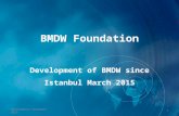 BMDW Foundation Development of BMDW since Istanbul March 2015 Minneapolis November 20151.