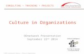 2015 Intercultural Services | Culture in Organizations ODnetwork Presentation September 22 nd 2014 Culture in Organizations CONSULTING TRAINING PROJECTS.