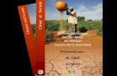 Presenté par: M. Kadi ACMAD. Publication Foreword -- ACMAD “The innovative case studies presented here demonstrate that, used successfully, climate information.