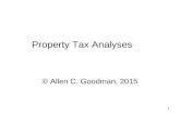 1 Property Tax Analyses © Allen C. Goodman, 2015.