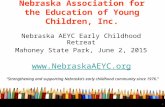 1 Nebraska Association for the Education of Young Children, Inc. Nebraska AEYC Early Childhood Retreat Mahoney State Park, June 2, 2015 “Strengthening.
