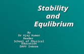 Stability and Equlibrium By Dr Ajay Kumar Reader School of Physical Education DAVV Indore.