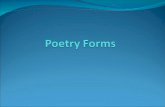Acrostic Formed by writing a word vertically down the page One letter per line All capital letters Each line of poetry must begin with the letter on that.