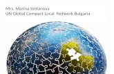 Mrs. Marina Stefanova UN Global Compact Local Network Bulgaria.