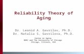 Reliability Theory of Aging Dr. Leonid A. Gavrilov, Ph.D. Dr. Natalia S. Gavrilova, Ph.D. Center on Aging NORC and The University of Chicago Chicago, Illinois,