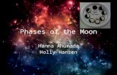 Phases of the Moon Hanna Ahumada Holly Hansen. Information about the Phases There are 8 different phases, but the Southern hemisphere sees it differently.