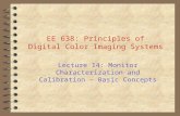 EE 638: Principles of Digital Color Imaging Systems Lecture 14: Monitor Characterization and Calibration – Basic Concepts.