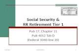 Social Security & RR Retirement Tier 1 Pub 17, Chapter 11 Pub 4012 Tab D (Federal 1040-line 20) 11-04-2015NJ TAX TY2014 v11.