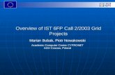 Overview of IST 6FP Call 2/2003 Grid Projects Marian Bubak, Piotr Nowakowski Academic Computer Center CYFRONET AGH Cracow, Poland.