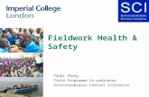 Yaobi Zhang Field Programme Co-ordinator Schistosomiasis Control Initiative Fieldwork Health & Safety.