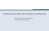 1 Scaling issues with ipv6 routing & multihoming Vince Fuller, Cisco Systems RIPE-53, Amsterdam, NL.