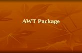 AWT Package. Java GUI classes are contained in the java.awt package. Java GUI classes are contained in the java.awt package. A graphical Java program.