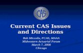 Current CAS Issues and Directions Bob Miccolis, FCAS, MAAA Midwestern Actuarial Forum March 7, 2008 Chicago.