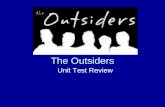 The Outsiders Unit Test Review. The Outsiders CharactersPlotVocabularyLiterary Elements Grab Bag 100 200 300 400 500.