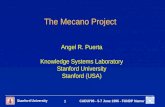 Stanford University 1 CADUI'96 - 5-7 June 1996 - FUNDP Namur The Mecano Project Angel R. Puerta Knowledge Systems Laboratory Stanford University Stanford.