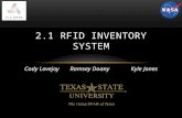 Cody Lovejoy Ramsey Doany Kyle Jones 2.1 RFID INVENTORY SYSTEM.