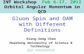 Gluon Spin and OAM with Different Definitions INT Workshop Feb 6-17, 2012 Orbital Angular Momentum in QCD Xiang-Song Chen Huazhong University of Science.