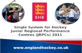 Www.englandhockey.co.uk Single System for Hockey Junior Regional Performance Centres (JRPCs) 2011.