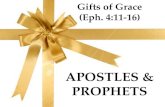 Gifts of Grace (Eph. 4:11-16) APOSTLES & PROPHETS.