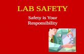 LAB SAFETY Safety is Your Responsibility Lab Safety* No eating or drinking in the lab. No chewing gum during labs.