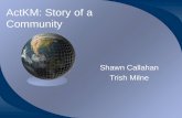 ActKM: Story of a Community Shawn Callahan Trish Milne.