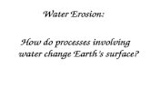 Water Erosion: How do processes involving water change Earth’s surface?