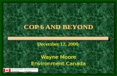 COP 6 AND BEYOND December 12, 2000 Wayne Moore Environment Canada.