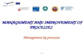 1 / 59 MANAGEMENT AND IMPROVEMENT OF PROCESSES MANAGEMENT AND IMPROVEMENT OF PROCESSES Management by processes.