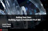 © 2012 Autodesk Rolling Your Own: Building Apps in Autodesk® PLM 360 Joseph Piggee Trung Nguyen.
