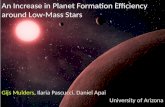 Gijs Mulders, Ilaria Pascucci, Daniel Apai University of Arizona An Increase in Planet Formation Efficiency around Low-Mass Stars.